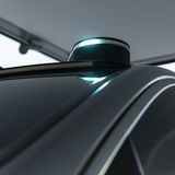 Bei Mercedes sind auch auf dem Dach Lichter angebracht