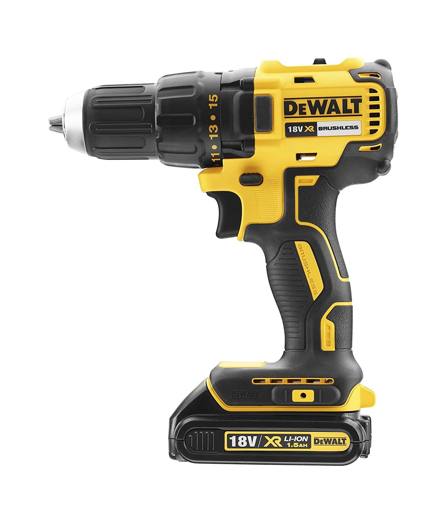 Zweitplatziertes Gerät 18-Volt  Dewalt DCD777S2T  Note: gut (2,0)  Preis: 155 Euro  Gerät mit der besten Ausdauerleistung  Unser Preistipp: 155 Euro im Set mit Koffer und Zweitakku.