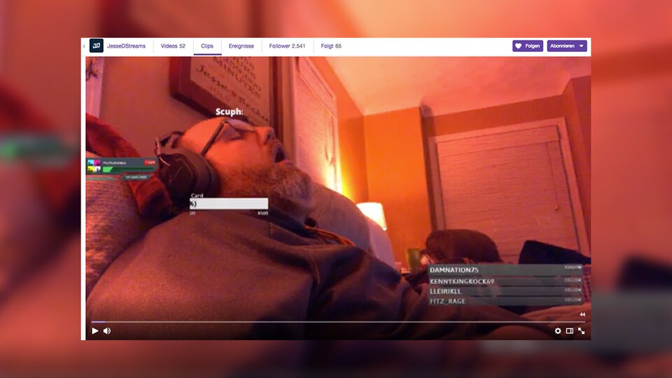 Twitch: Hunderte Menschen gucken zu, wie dieser Mann schläft