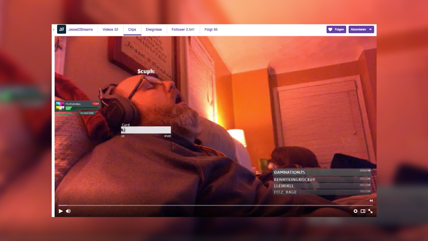 Twitch: Hunderte Menschen gucken zu, wie dieser Mann schläft