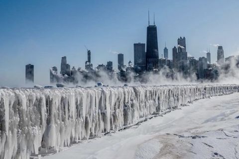 Minus 40 Grad: Chicago im Eis: Bilder erinnern an Weltuntergangsfilme