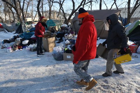 Kältewelle Chicago Obdachlose