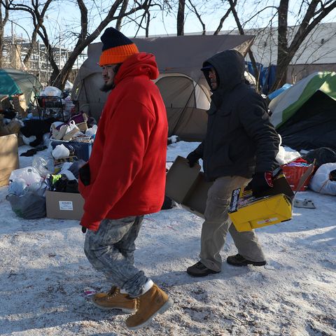Kältewelle Chicago Obdachlose