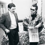 Karl Lagerfeld und sein damaliger Freund Jacques de Bascher auf dieser undatierten Aufnahme