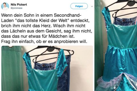 Geschlechterklischees: Wenn dein Sohn das "tollste Kleid der Welt" entdeckt – darum feiert Twitter diesen Vater