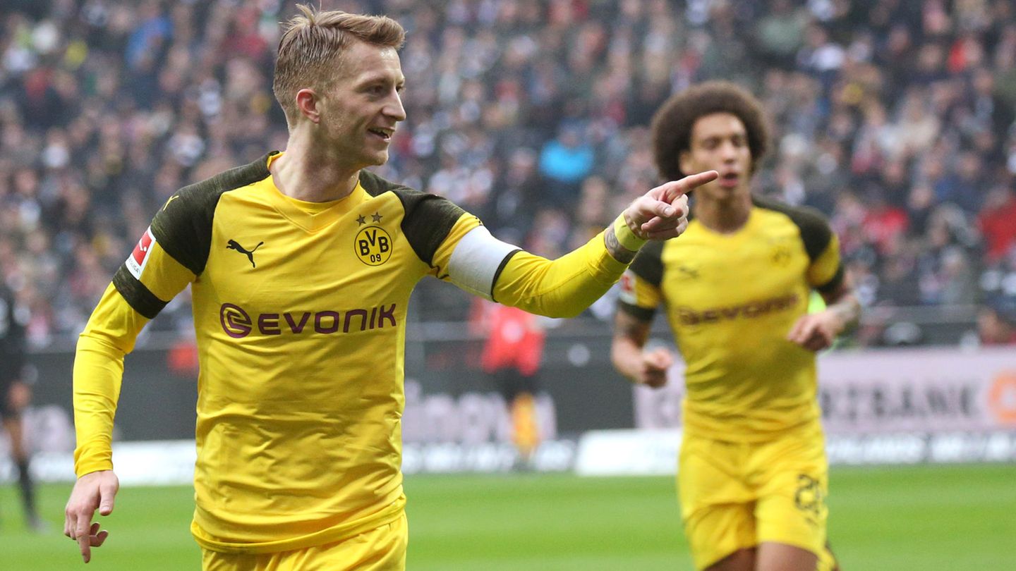 sport kompakt Reus und Witsel bejubeln Tor gegen Frankfurt
