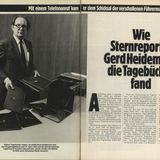 Nach den Fotos folgen 14 Seiten, auf denen stern-Edelfeder Wolf Thieme ausführlich beschreibt: "Wie Sternreporter Gerd Heidemann die Tagebücher fand"