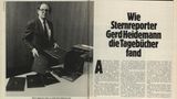 Nach den Fotos folgen 14 Seiten, auf denen stern-Edelfeder Wolf Thieme ausführlich beschreibt: "Wie Sternreporter Gerd Heidemann die Tagebücher fand"
