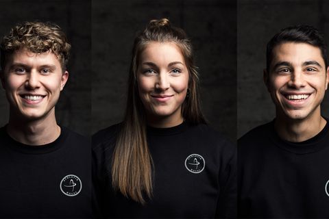 Collage: Zwei Männer und eine Frau im Portrait