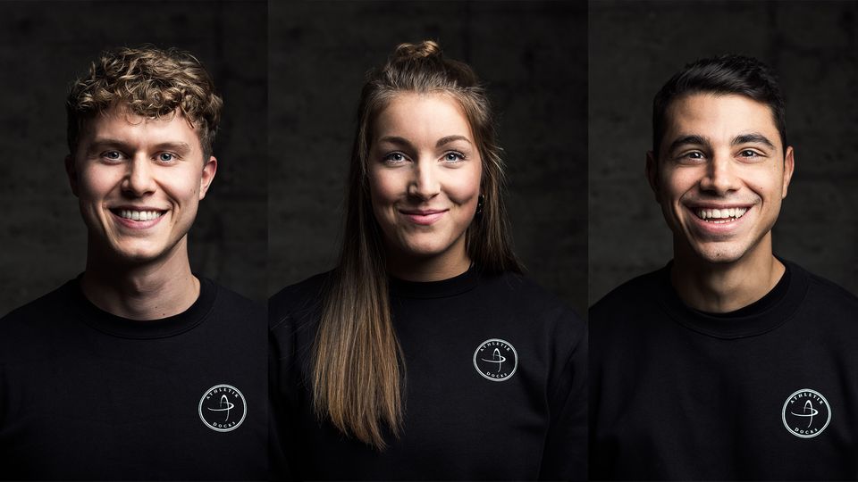 Collage: Zwei Männer und eine Frau im Portrait