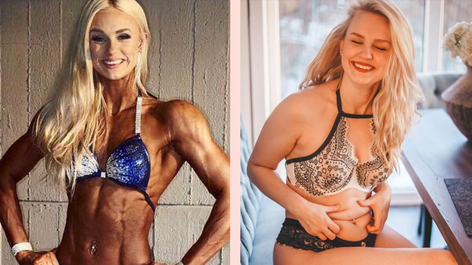 Von der Bodybuilderin zum Curvy Model: "Jeder sollte den Mut haben, sich selbst zu feiern" Carina Møller-Mikkelsen früher und heute