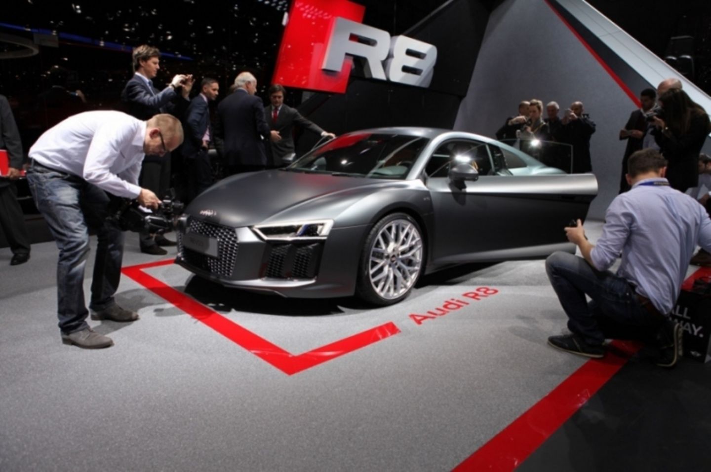 Auf dem Genfer Automobil Salon 2015 war der Audi R8 zu sehen
