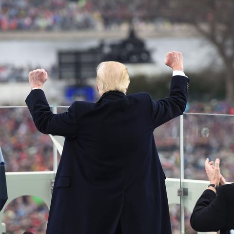 US-Präsident Donald Trump bei seiner Amtseinführung am 20 Januar 2017 in Washington