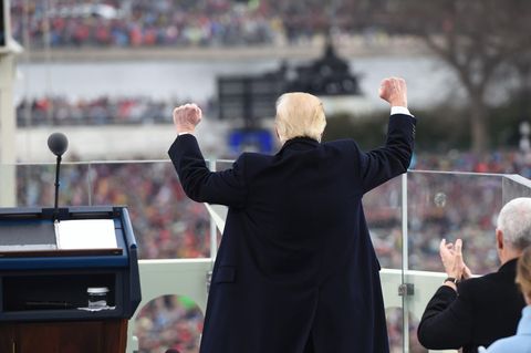 US-Präsident Donald Trump bei seiner Amtseinführung am 20 Januar 2017 in Washington