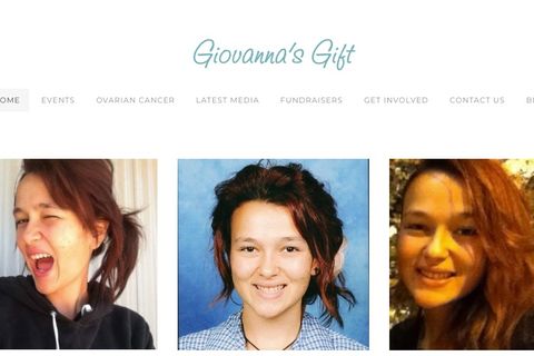 Drei Bilder des Teenagers auf der Website der Stiftung
