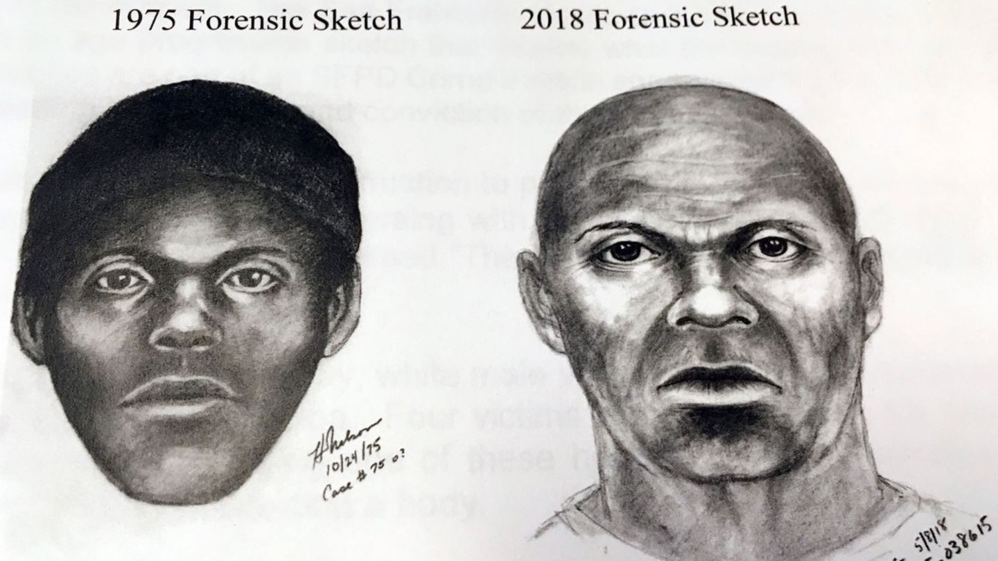 Cold Case: The Doodler auf Phantombildern von 1975 und 2018