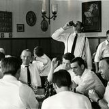 Schützenverein beim Umtrunk, Göppingen 1964