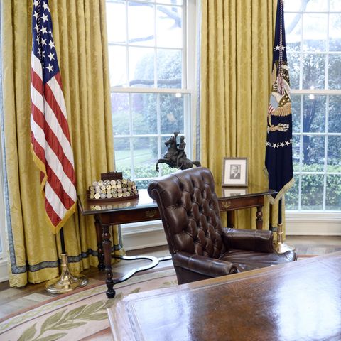 Oval Office im Weißen Haus, das Büro von US-Präsident Donald Trump