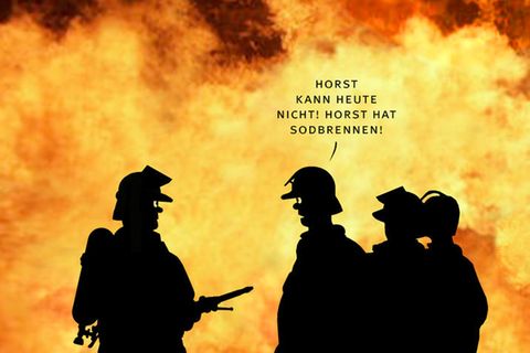 Cartoon zum Tag des Notrufs: Wo bleibt Feuerwehrmann Horst?