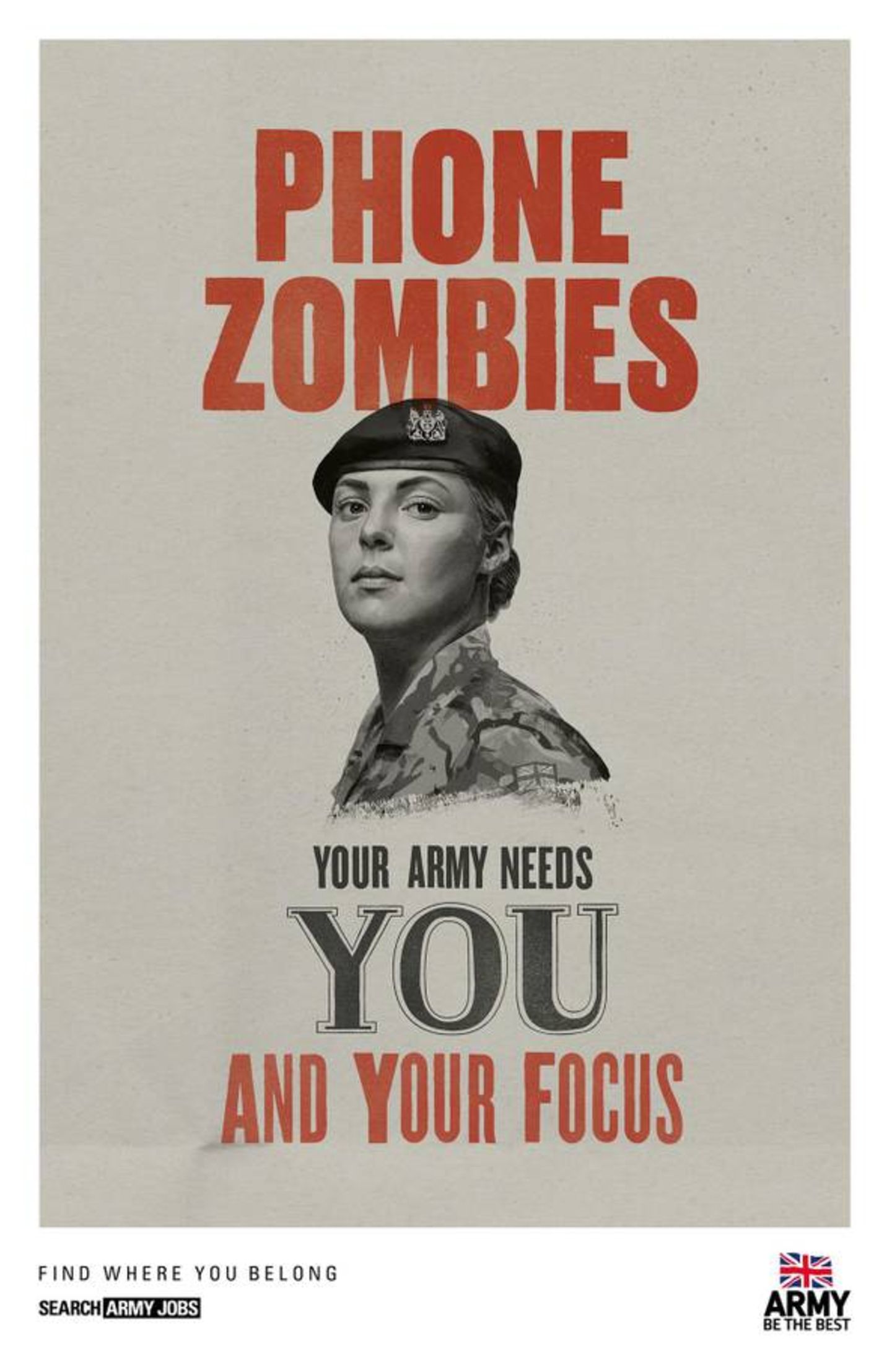"Telefon-Zombies - Eure Armee braucht euch und eure Konzentration"