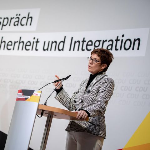 Annegret Kramp-Karrenbauer auf dem "Werkstattgespräch" der CDU