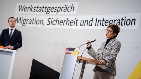 Annegret Kramp-Karrenbauer auf dem "Werkstattgespräch" der CDU