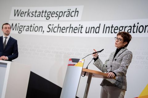 Annegret Kramp-Karrenbauer auf dem "Werkstattgespräch" der CDU