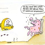 Cartoons von Tobias Schülert: Klimawandel - So schlecht geht es Frau Holle