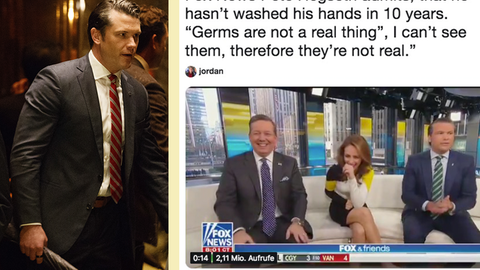 Fox-Moderator behauptet, sich nicht mehr die Hände zu waschen