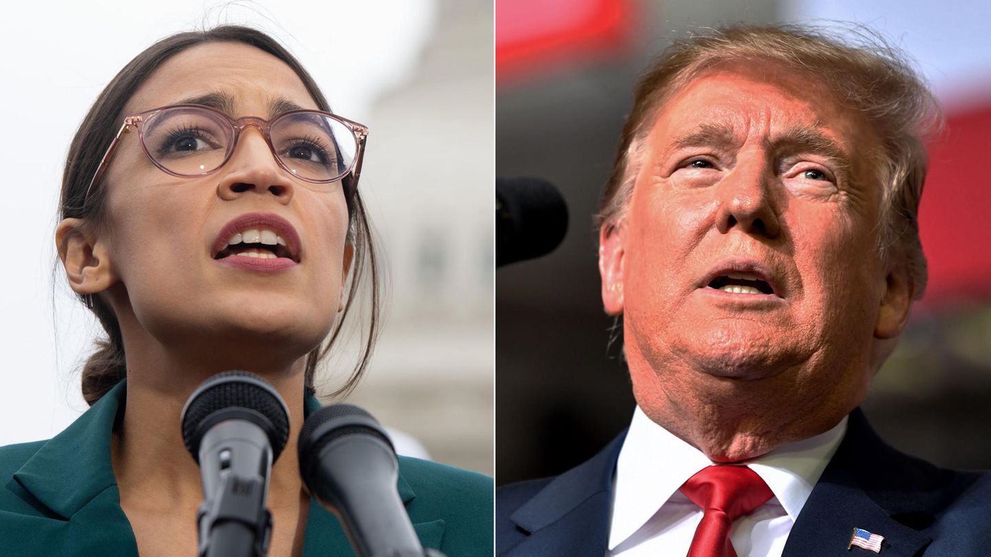 Zoff via Twitter: Die demokratische Kongressabgeordnete Alexandria Ocasio-Cortez und US-Präsident Donald Trump