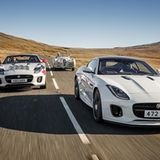 Jaguar XK120, F-Type Rallye Car und F-Type Chequered Flag