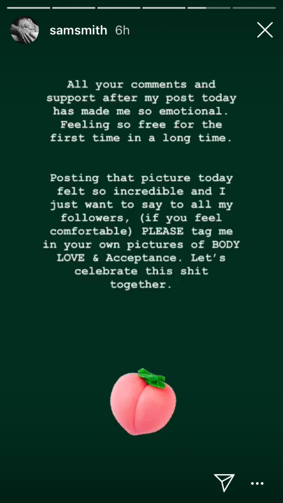 Sam Smith bedankte sich für die vielen positiven Reaktionen