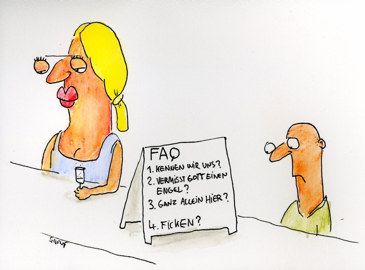 Liebe und Beziehungen: "Bringt doch nichts, seinen Liebeskummer zu ertränken": Cartoons zum Valentinstag