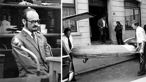 Fritz Honka in Hamburg vor Gericht, der Abtransport eines Leichnams