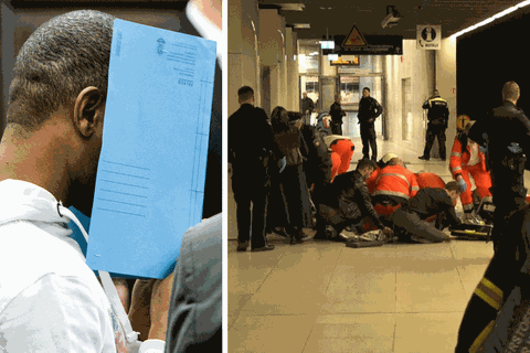 Angeklagter im Doppelmord-Prozess von Hamburg, Rettungsarbeiten am Bahnhof Jungfernstieg