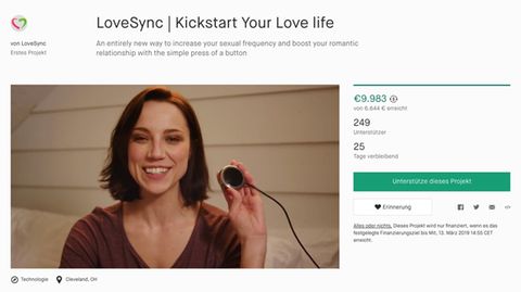 "LoveSync": Crowdfunding will Sexleben revolutionieren