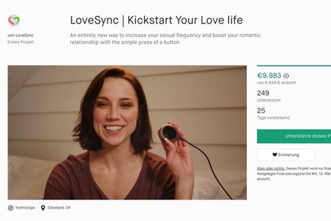 "LoveSync": Crowdfunding will Sexleben revolutionieren