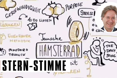 Diese Sketchnote-Zeichnung entstand beim Barcamp zum Thema "New Work"