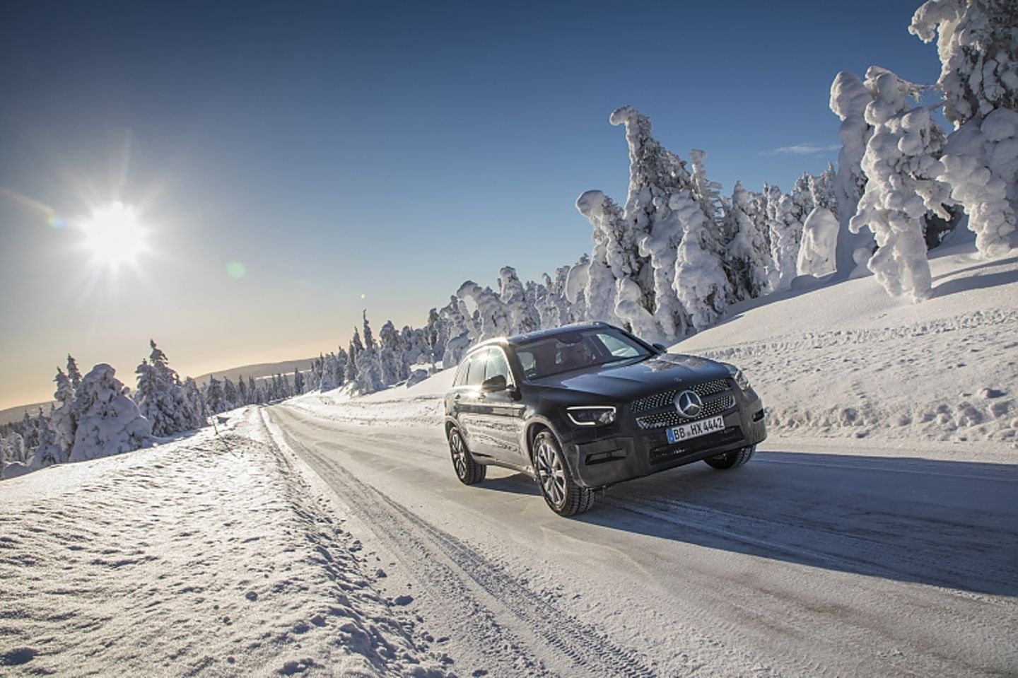 Prototyp Mercedes GLC des Modelljahres bei der finalen Erprobung