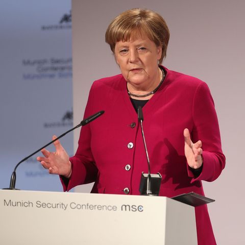 Ohne Trump zu erwähnen: Angela Merkel während ihrer Rede auf der Münchner Sicherheitskonferenz