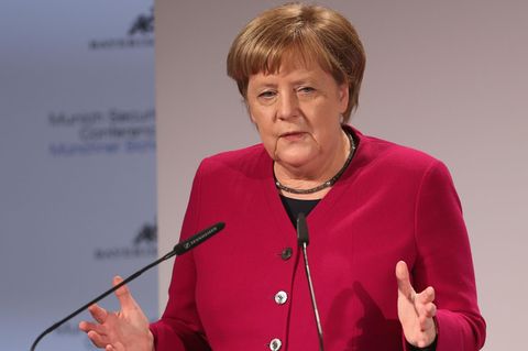 Ohne Trump zu erwähnen: Angela Merkel während ihrer Rede auf der Münchner Sicherheitskonferenz