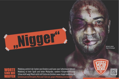 Erschreckendes Foto: Plakatmotiv von Detlef D! Soost gegen Mobbing
