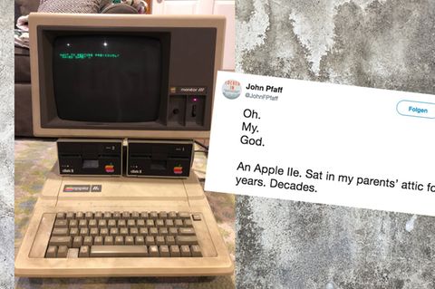 Twitter: Mann findet Apple IIe von 1983 auf Dachboden