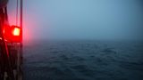 Im dichten Nebel bei Windstärke 2–3 kurz vor Schottland