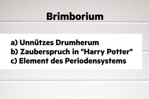 Ein Rätsel um das Wort "Brimborium".