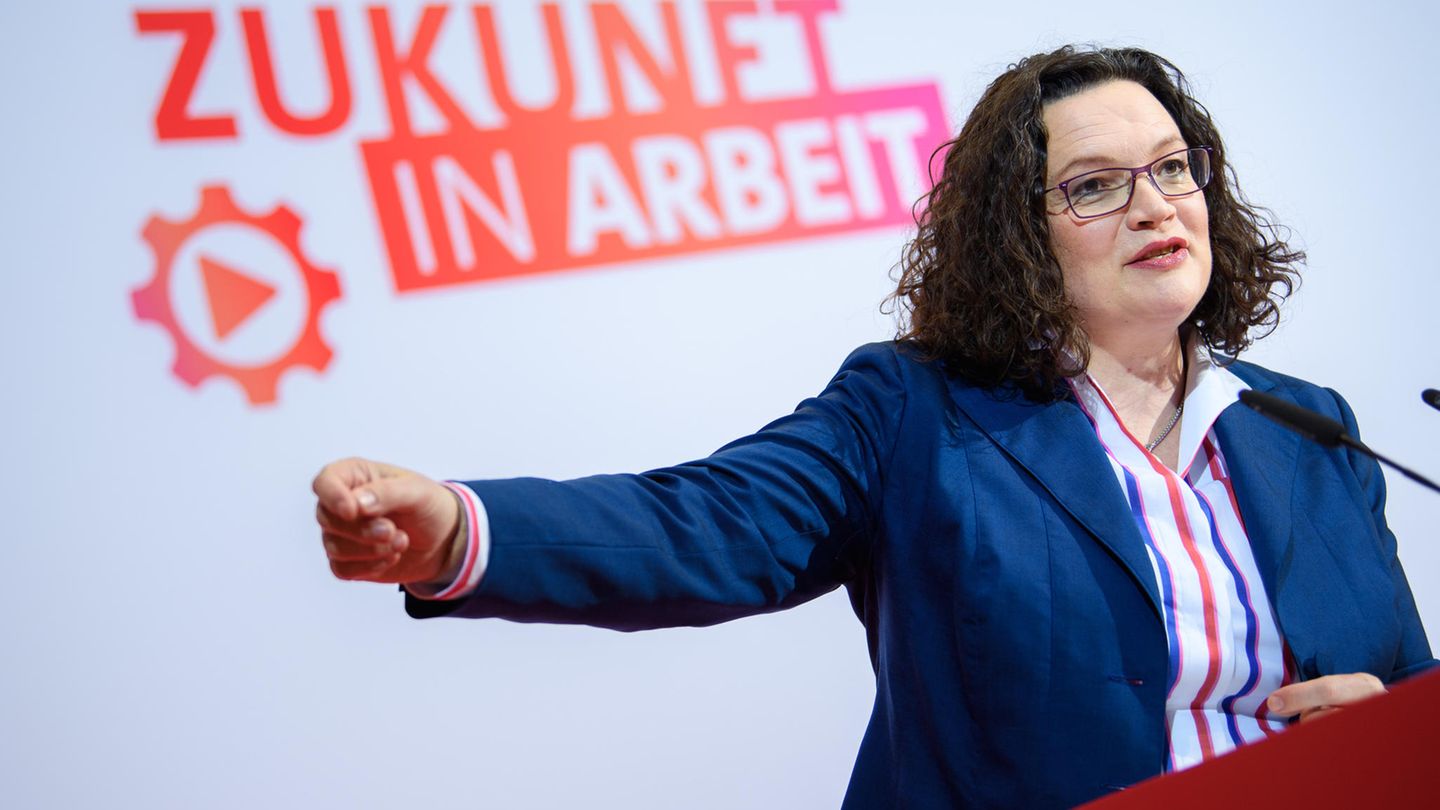 Die SPD-Vorsitzende Andrea Nahles darf etwas optimistischer in die Zukunft blicken