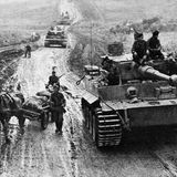 Kolonne deutscher Tiger-Panzer - aus der Zeitschrift "Signal".