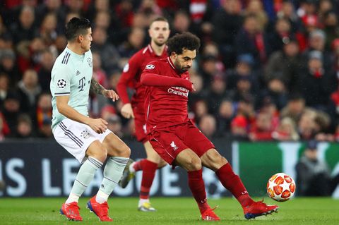 Mo Salah (r.) vom FC Liverpool sah gegen die Bayern-Abwehr schlecht aus