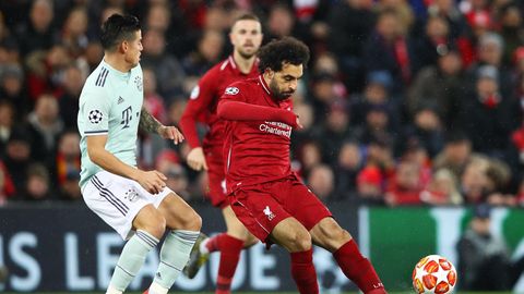 Mo Salah (r.) vom FC Liverpool sah gegen die Bayern-Abwehr schlecht aus
