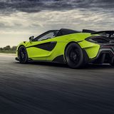 Wie das Coupé generiert der McLaren 600LT Spider bei 250 km/h 100 Kilogramm Abtrieb